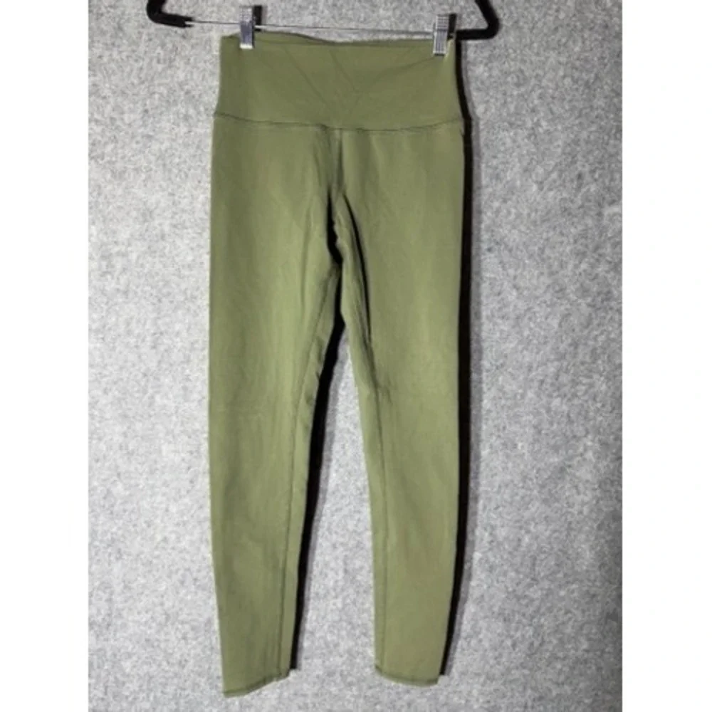 Alo Yoga High-Waist Moto Leggings Olive Green W5494R Size XS